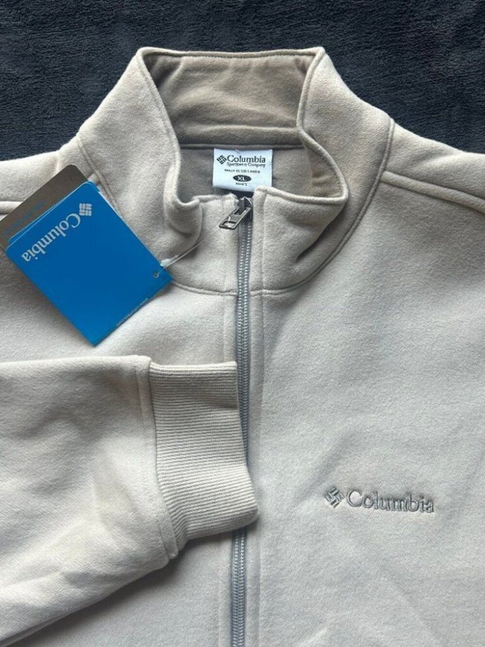 Columbia Hart Mountain II Full Zip Sweatshirt XL Beige